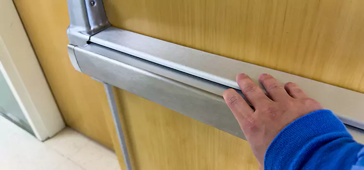 Installing a Push Bar on a Door Roselle